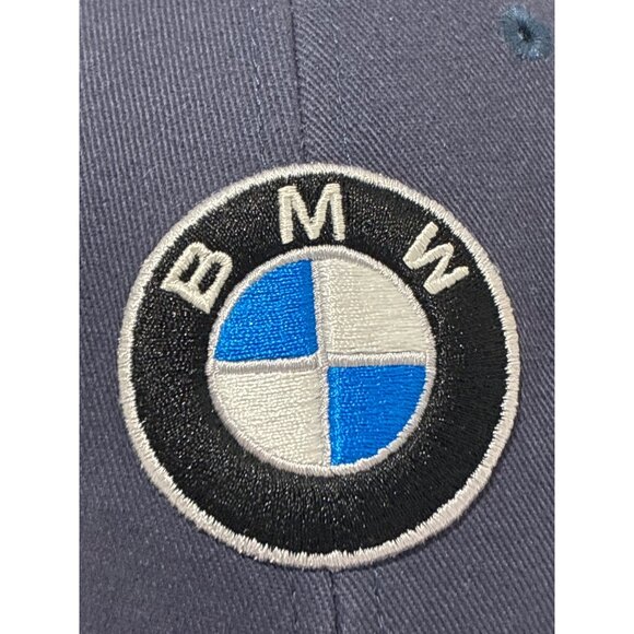 BMW Hat Cap Strap Back Navy Blue Embroidered Lifestyle One Size Mens Car Logo - Picture 2 of 7